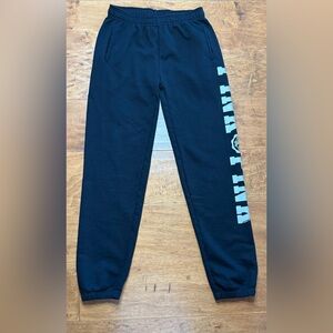 VS Pink Black Joggers XS Graphic Logo Sweatpants Cozy NWOT